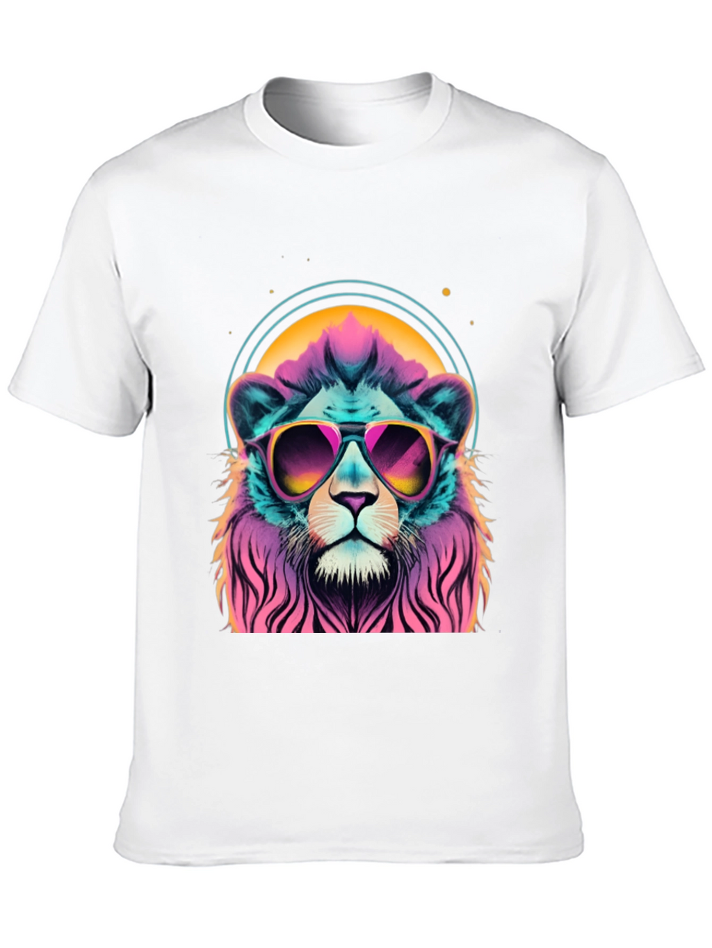 Cool Lion Graphic Tee - Retro Style
