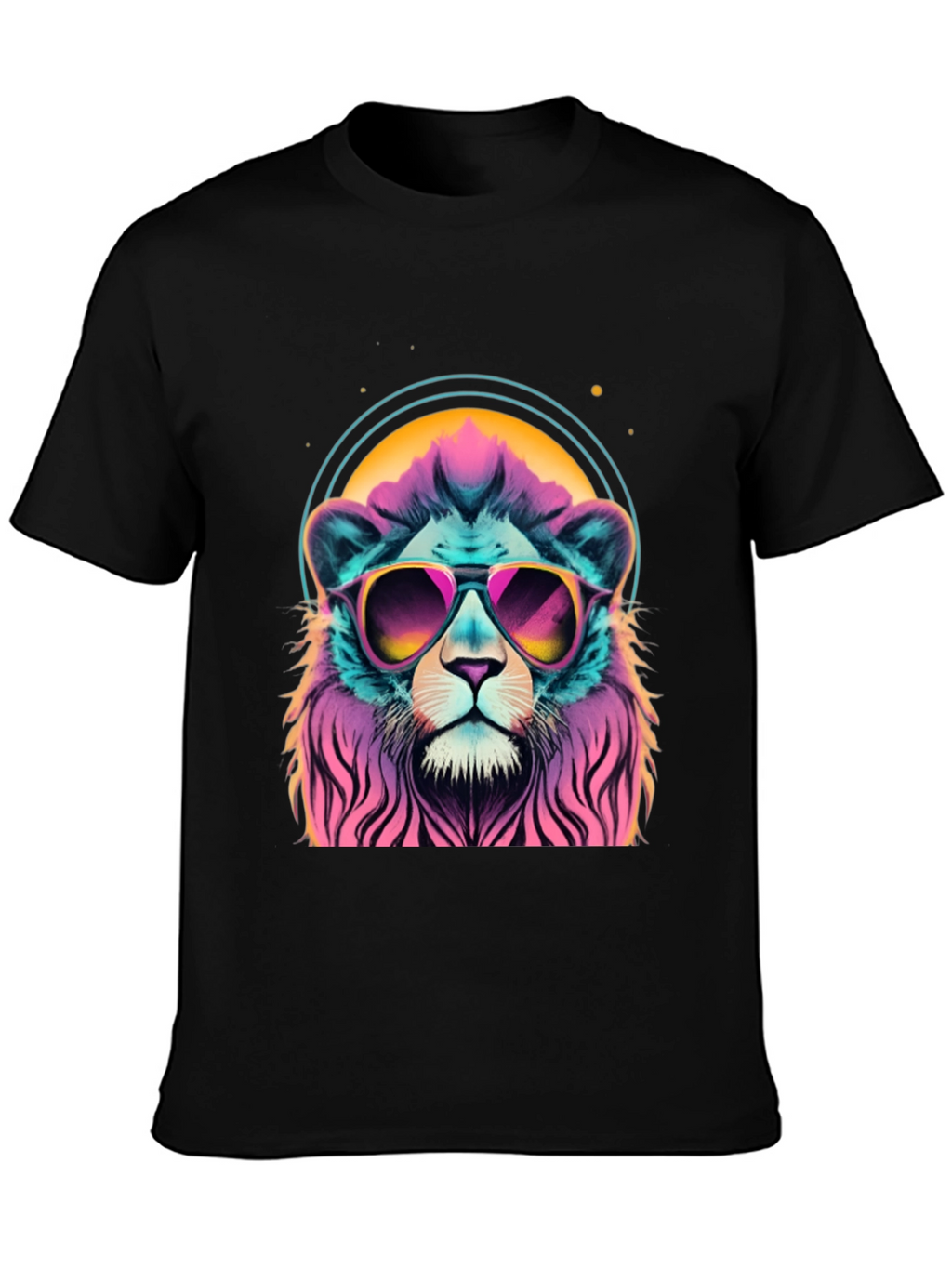 Cool Lion Graphic Tee - Retro Style