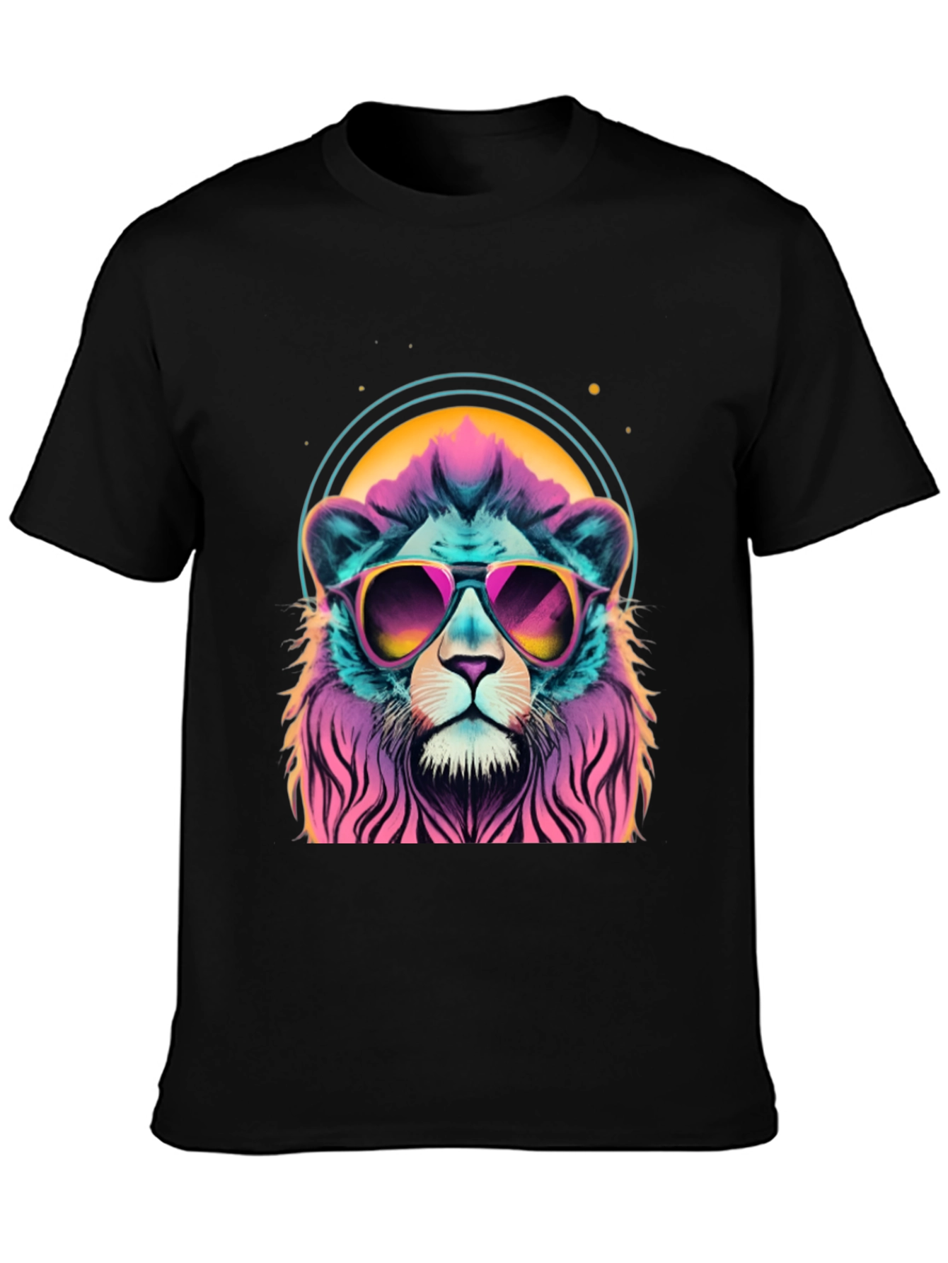 Cool Lion Graphic Tee - Retro Style