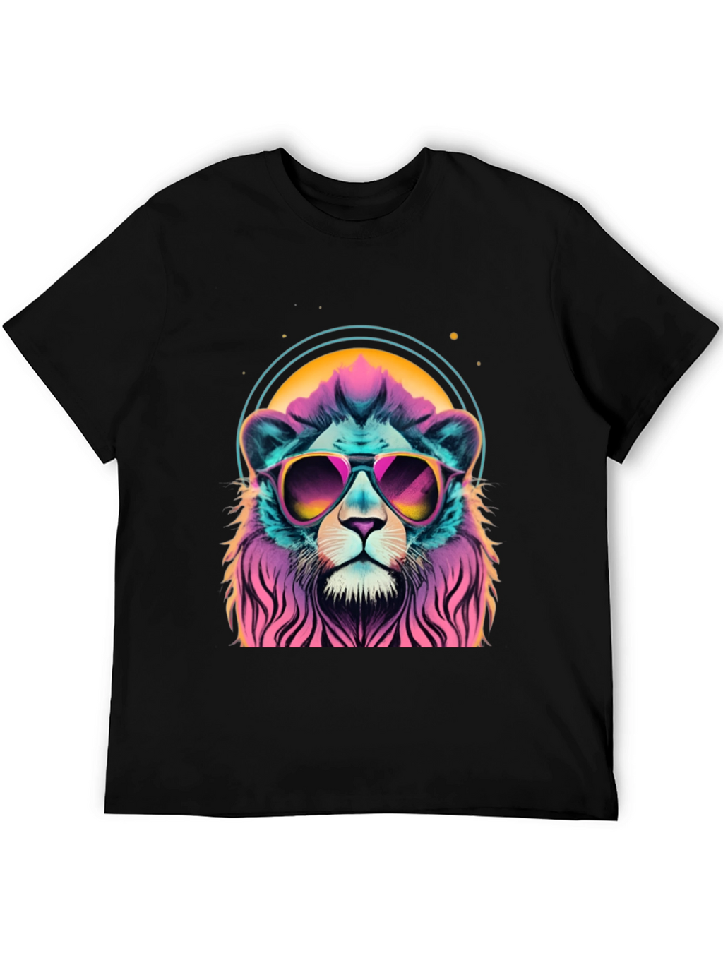 Cool Lion Graphic Tee - Retro Style