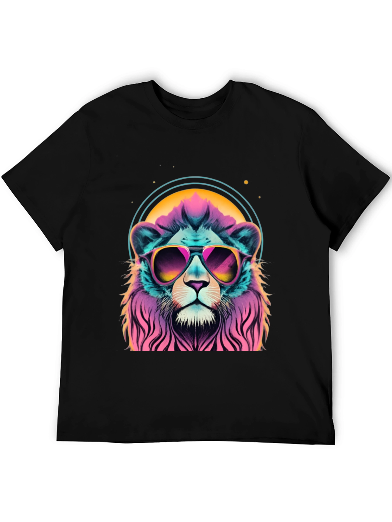 Cool Lion Graphic Tee - Retro Style