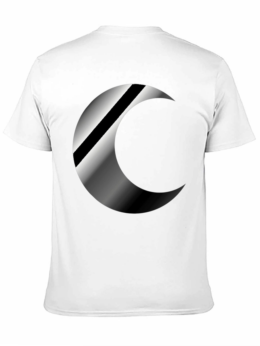 Mens Black Crescent Moon Graphic T-Shirt