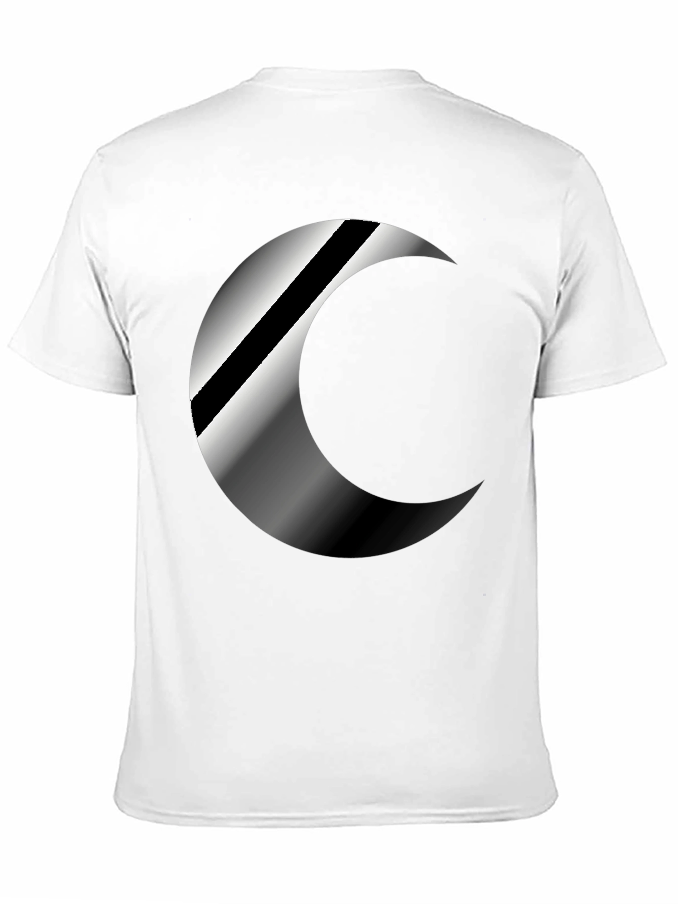 Mens Black Crescent Moon Graphic T-Shirt