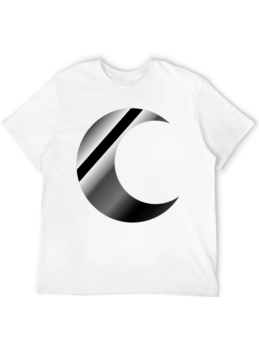 Mens Black Crescent Moon Graphic T-Shirt