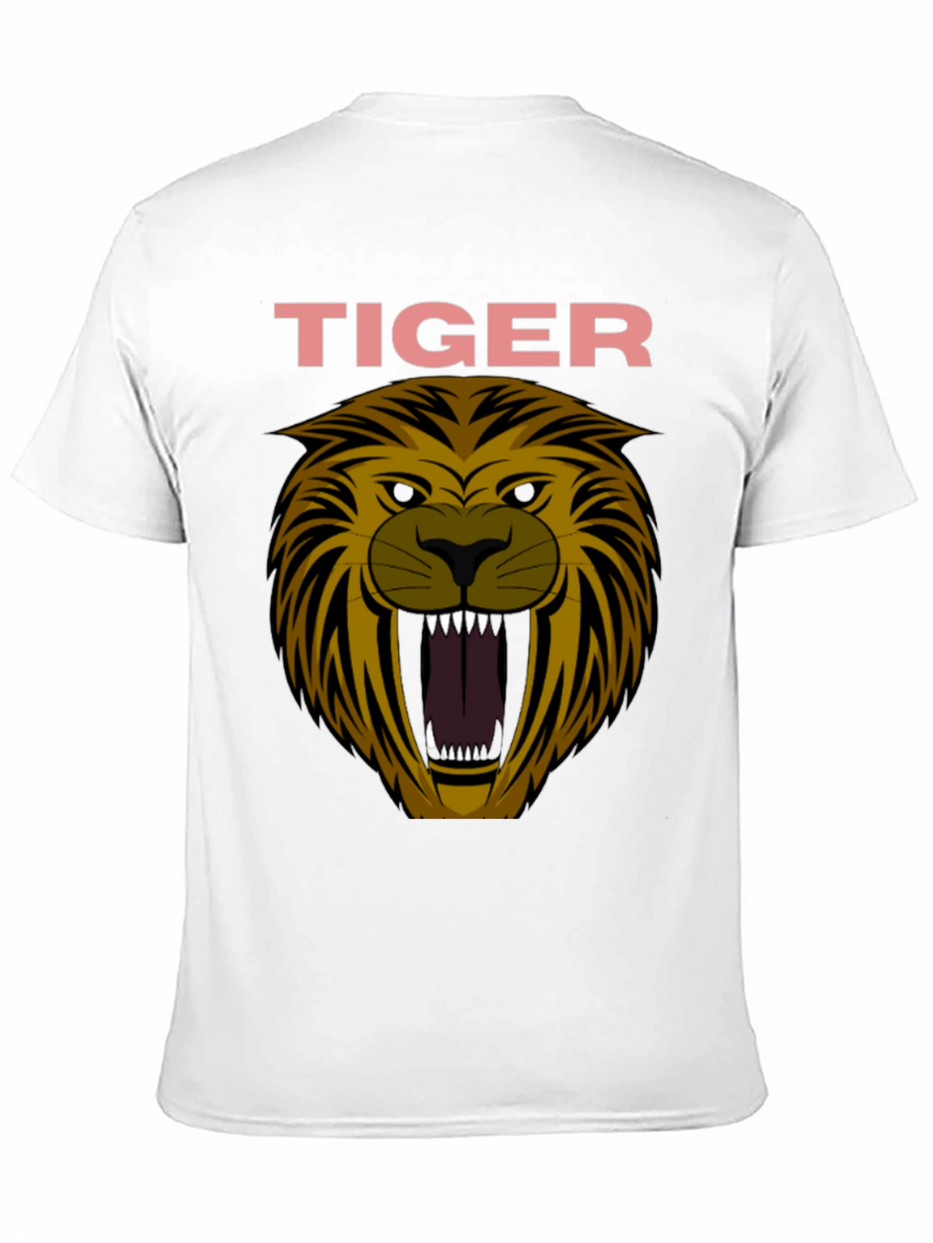 Mens Tiger Graphic Print Crew Neck T-Shirt
