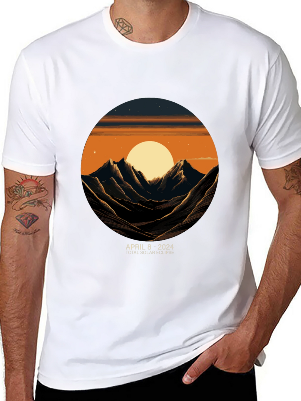April 8 2024 Total Solar Eclipse Graphic Tee