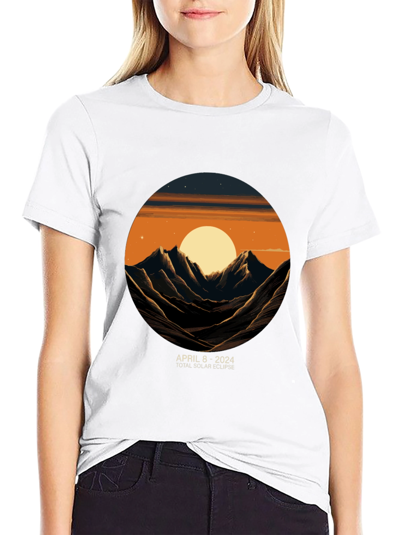 April 8 2024 Total Solar Eclipse Graphic Tee