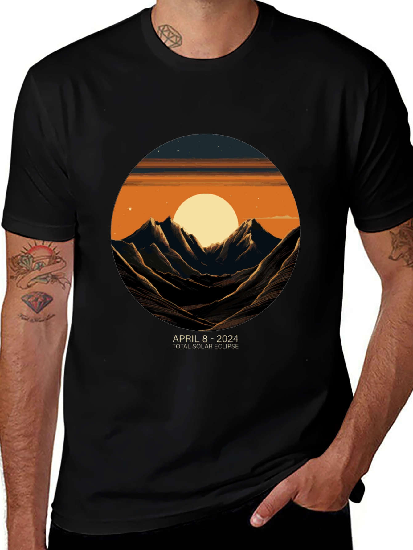 April 8 2024 Total Solar Eclipse Graphic Tee