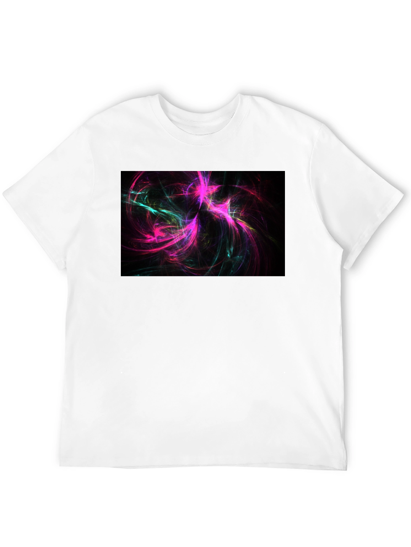 Abstract Swirls Black Tee - Vivid Graphic Print