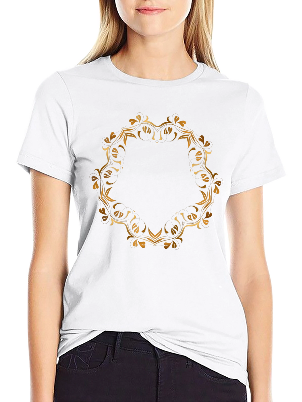 Elegant Floral Mandala Graphic Tee