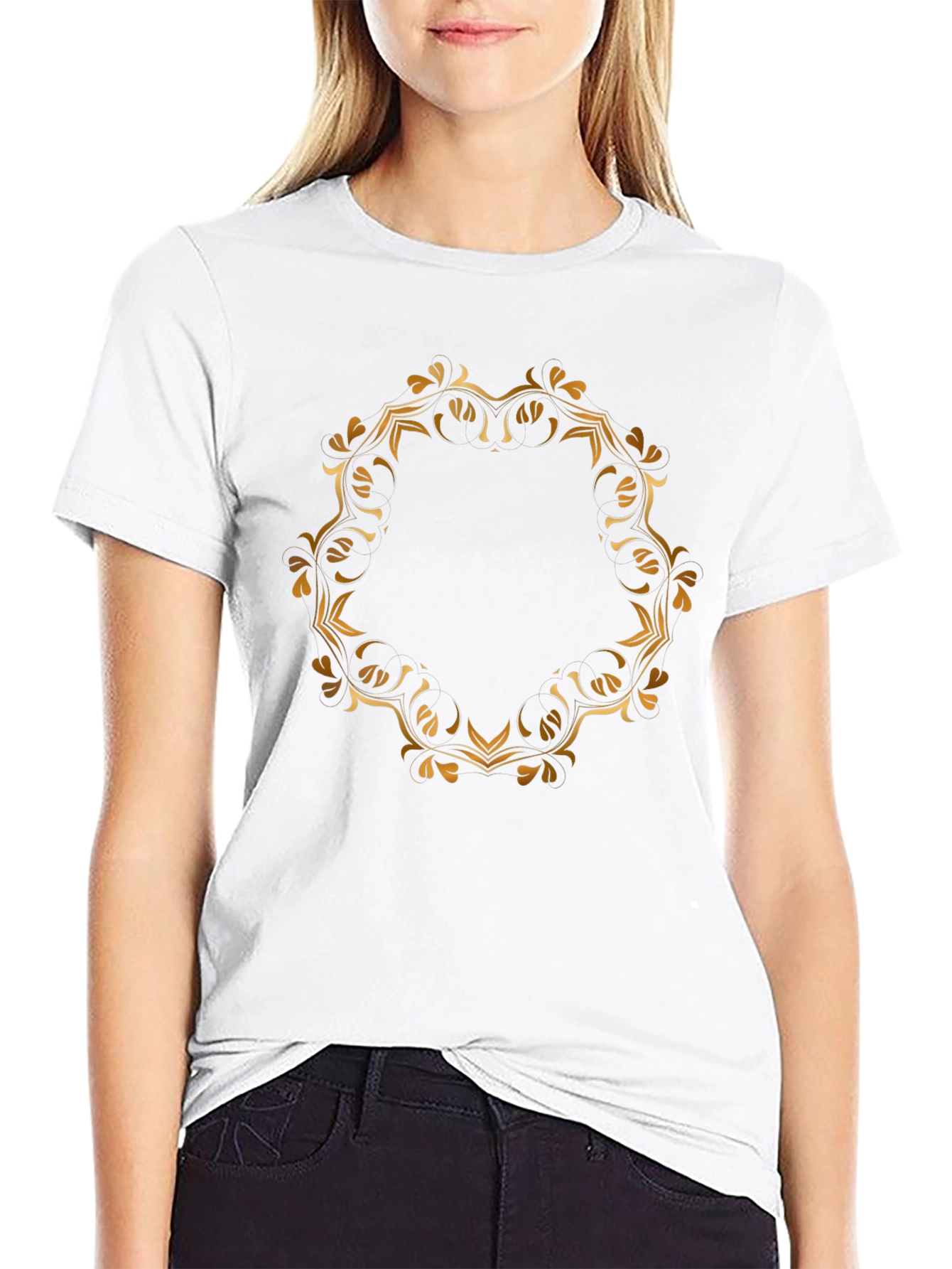 Elegant Floral Mandala Graphic Tee