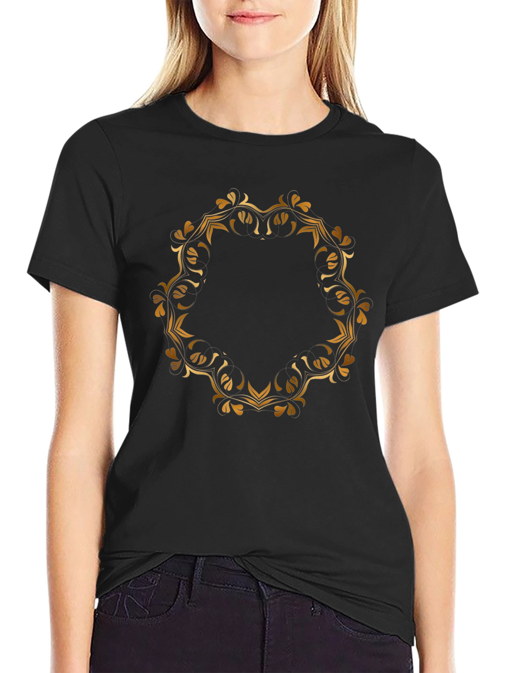 Elegant Floral Mandala Graphic Tee