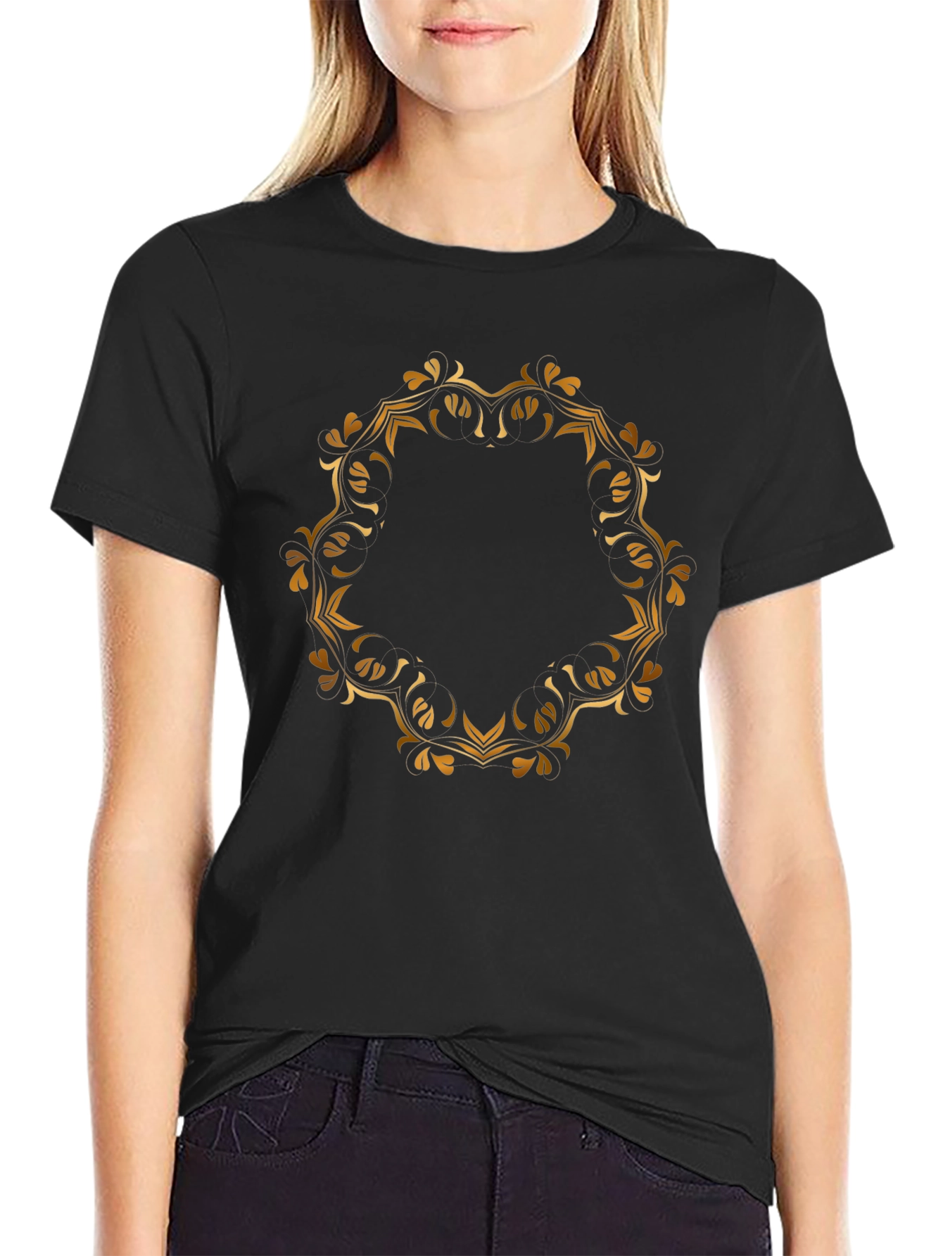 Elegant Floral Mandala Graphic Tee