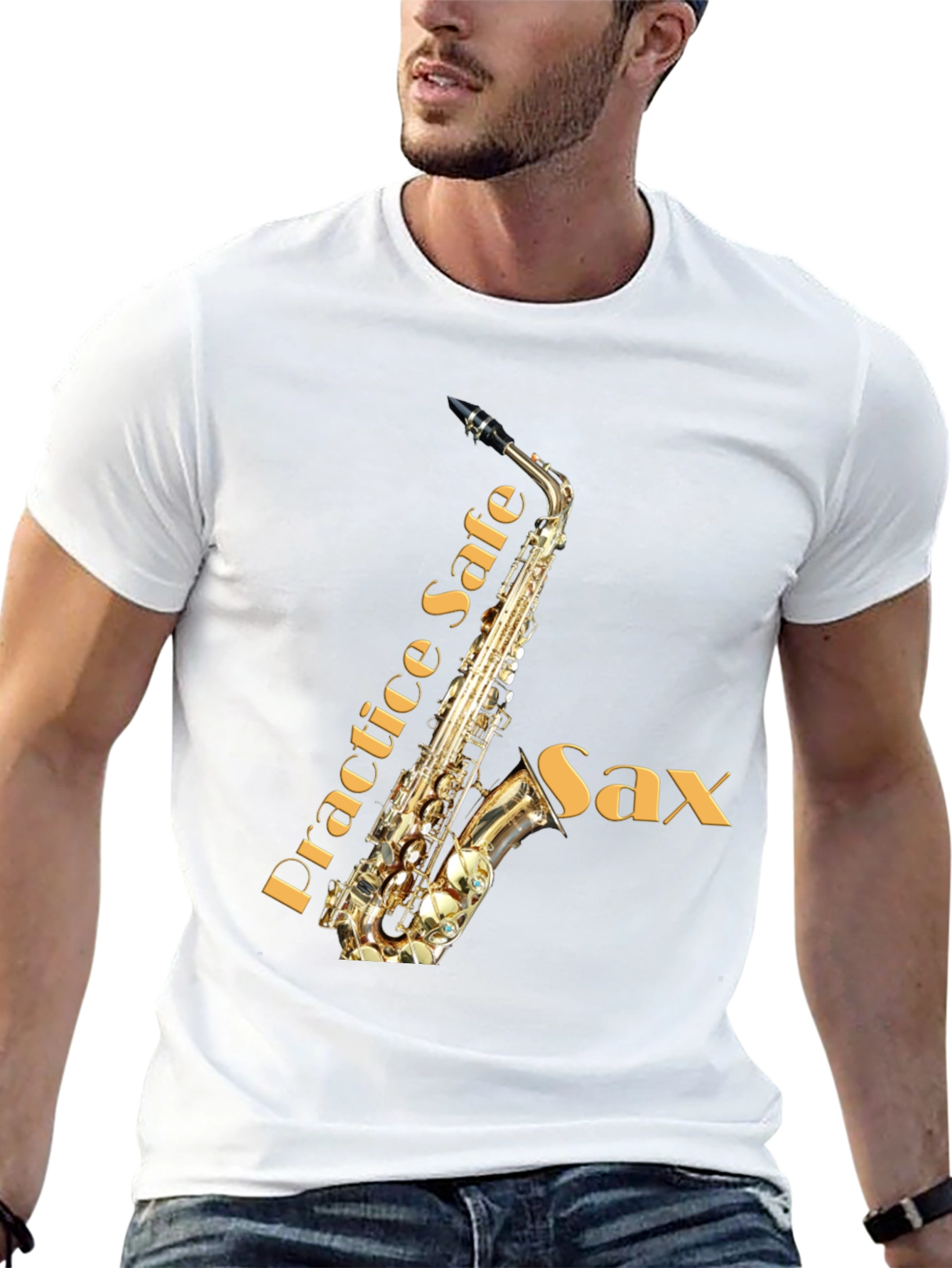 Practice Safe Sax T-Shirt - Musicians Tee