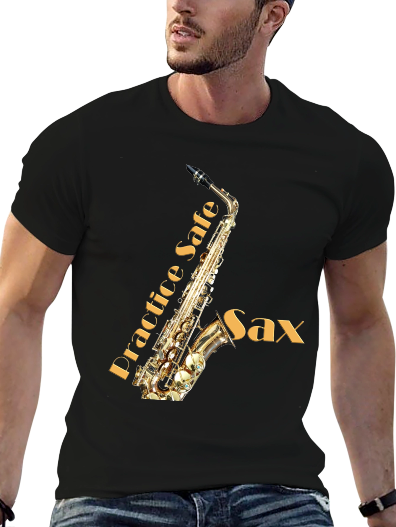 Practice Safe Sax T-Shirt - Musicians Tee