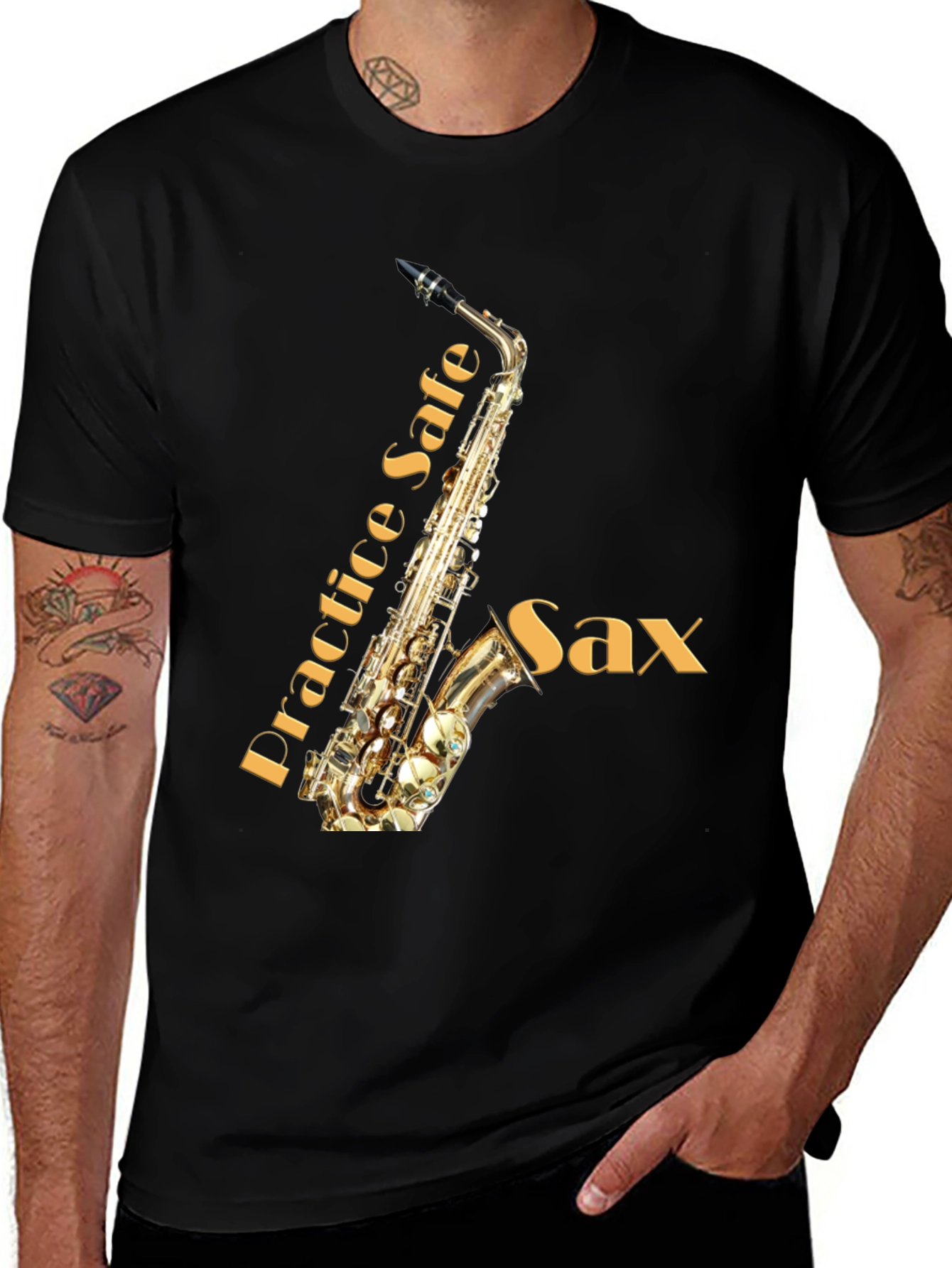 Practice Safe Sax T-Shirt - Musicians Tee