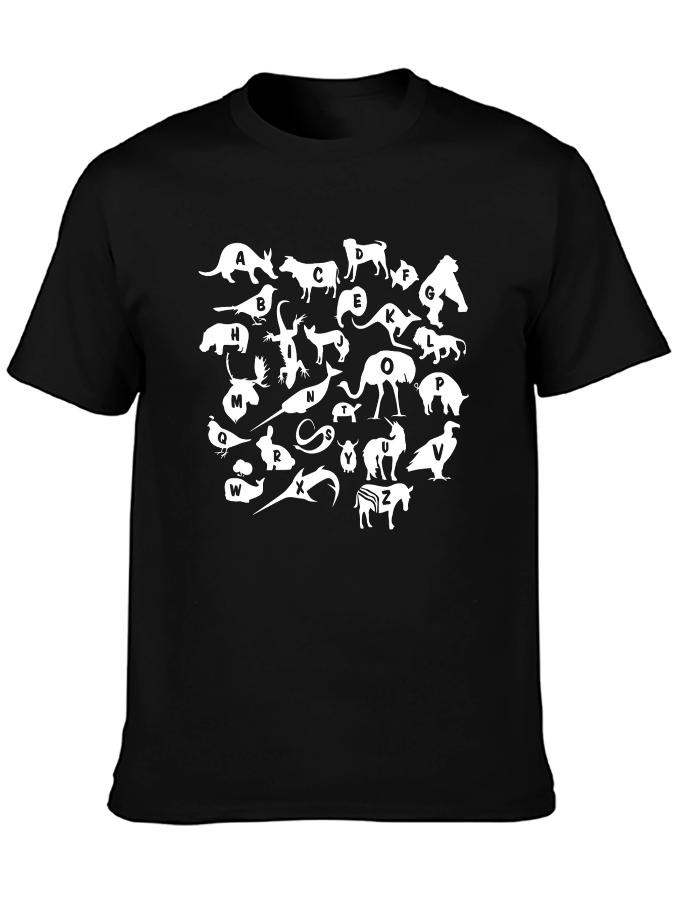 Animal Alphabet Graphic Print T-Shirt