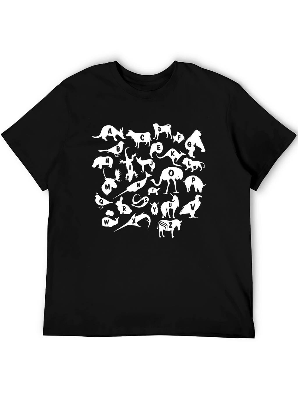 Animal Alphabet Graphic Print T-Shirt