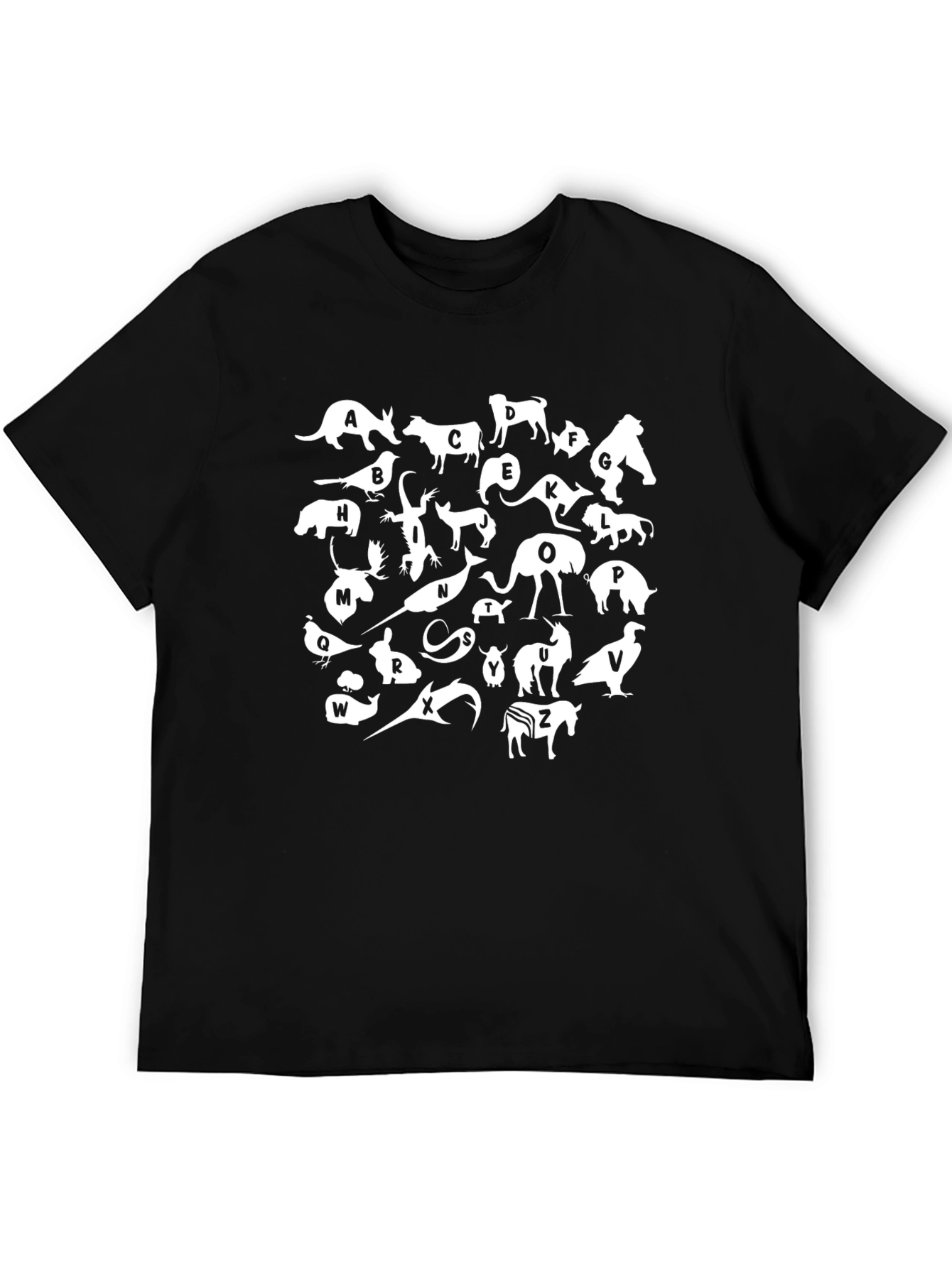Animal Alphabet Graphic Print T-Shirt
