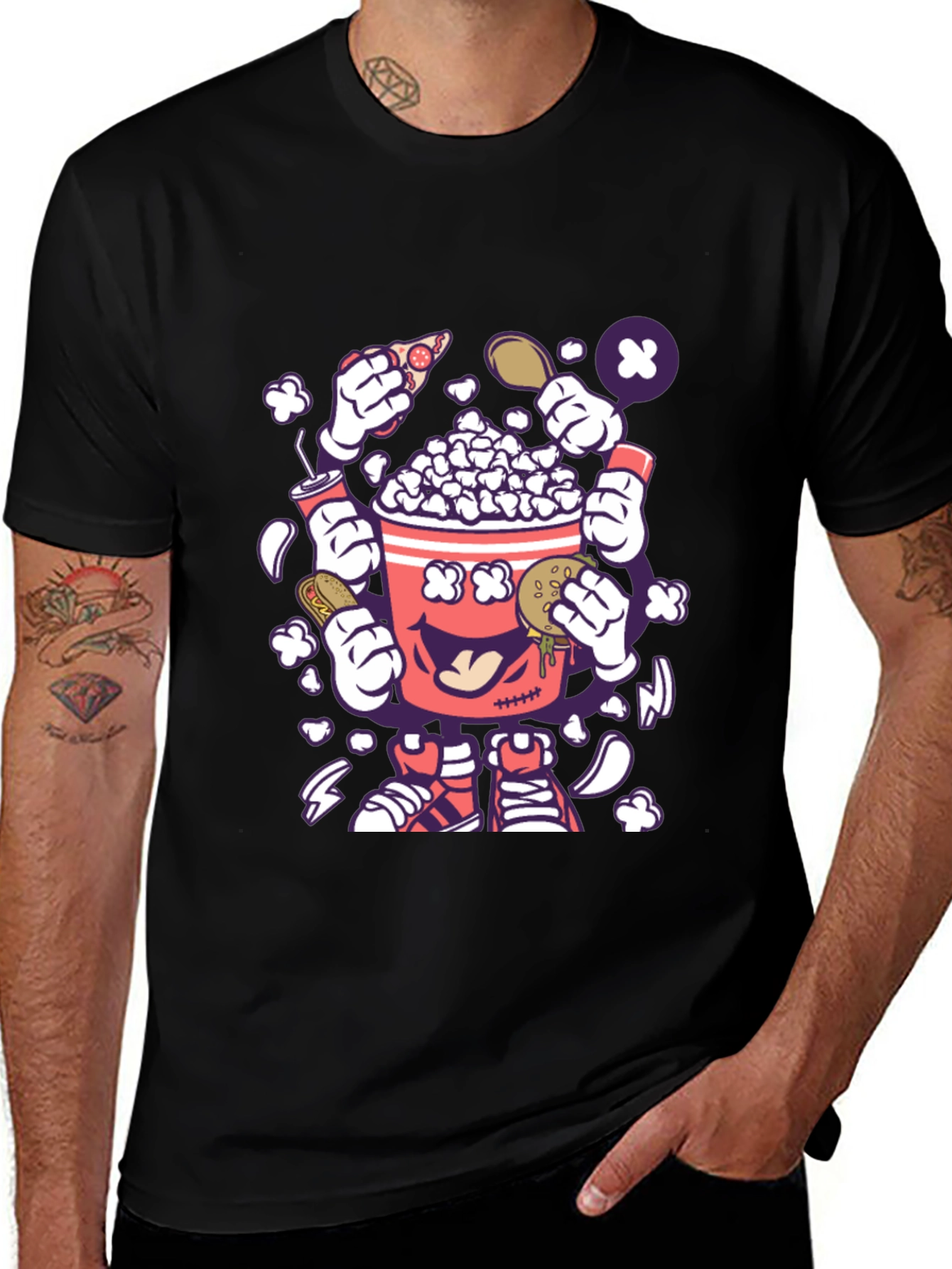 Popcorn Snack Cartoon T-Shirt
