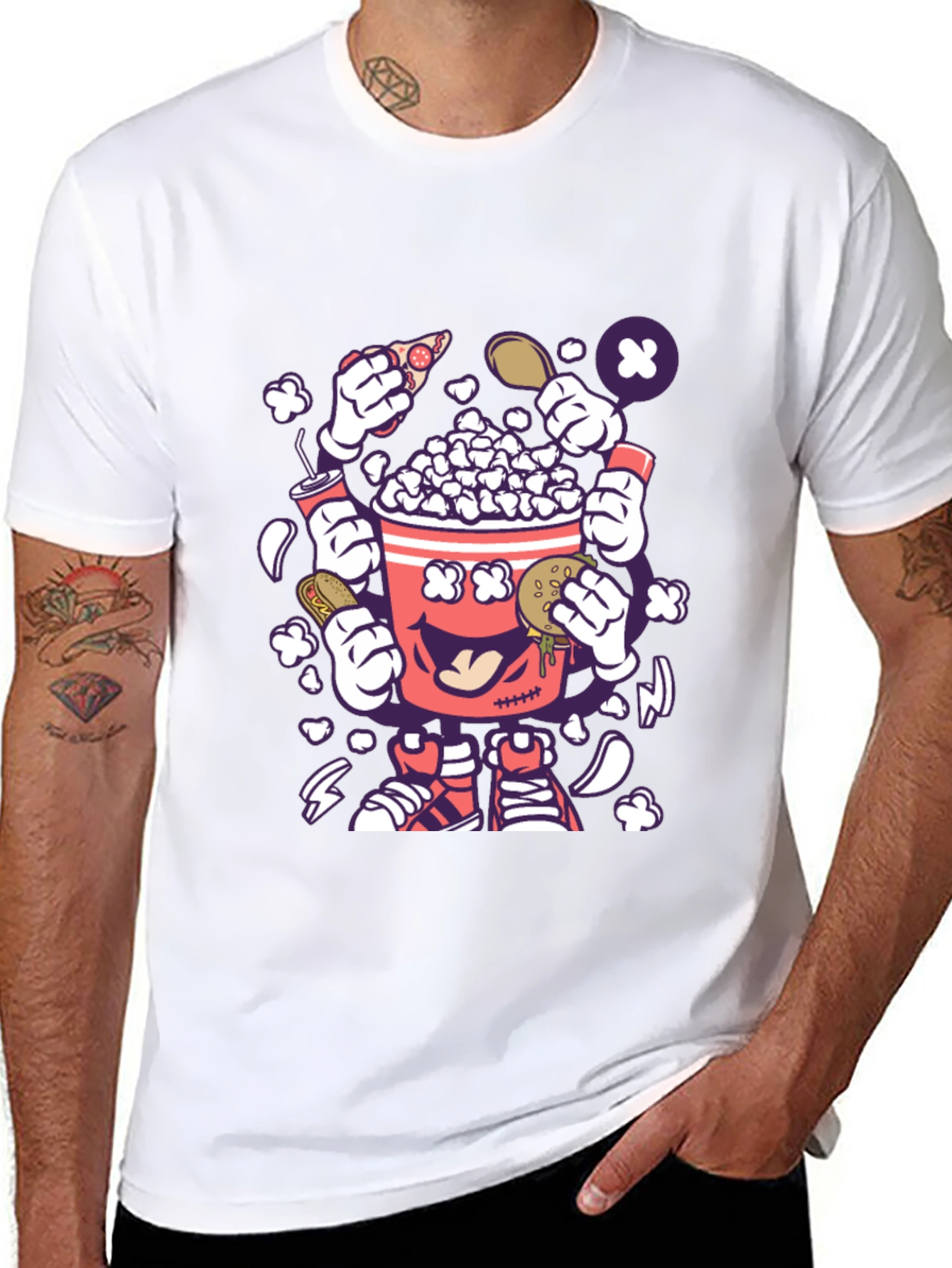 Popcorn Snack Cartoon T-Shirt