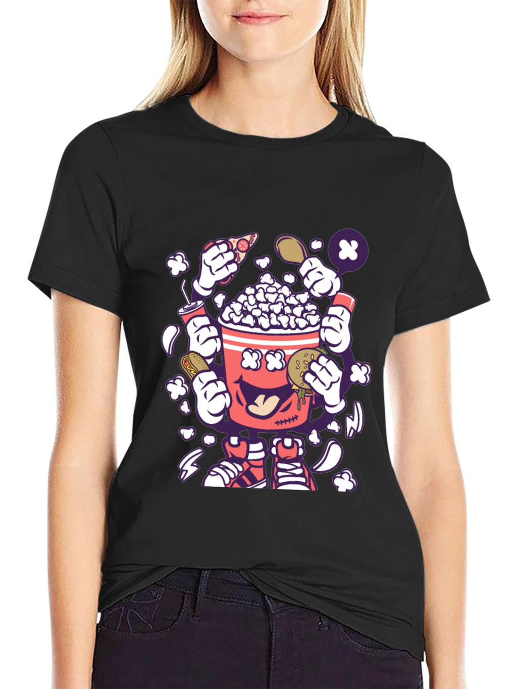 Popcorn Snack Cartoon T-Shirt