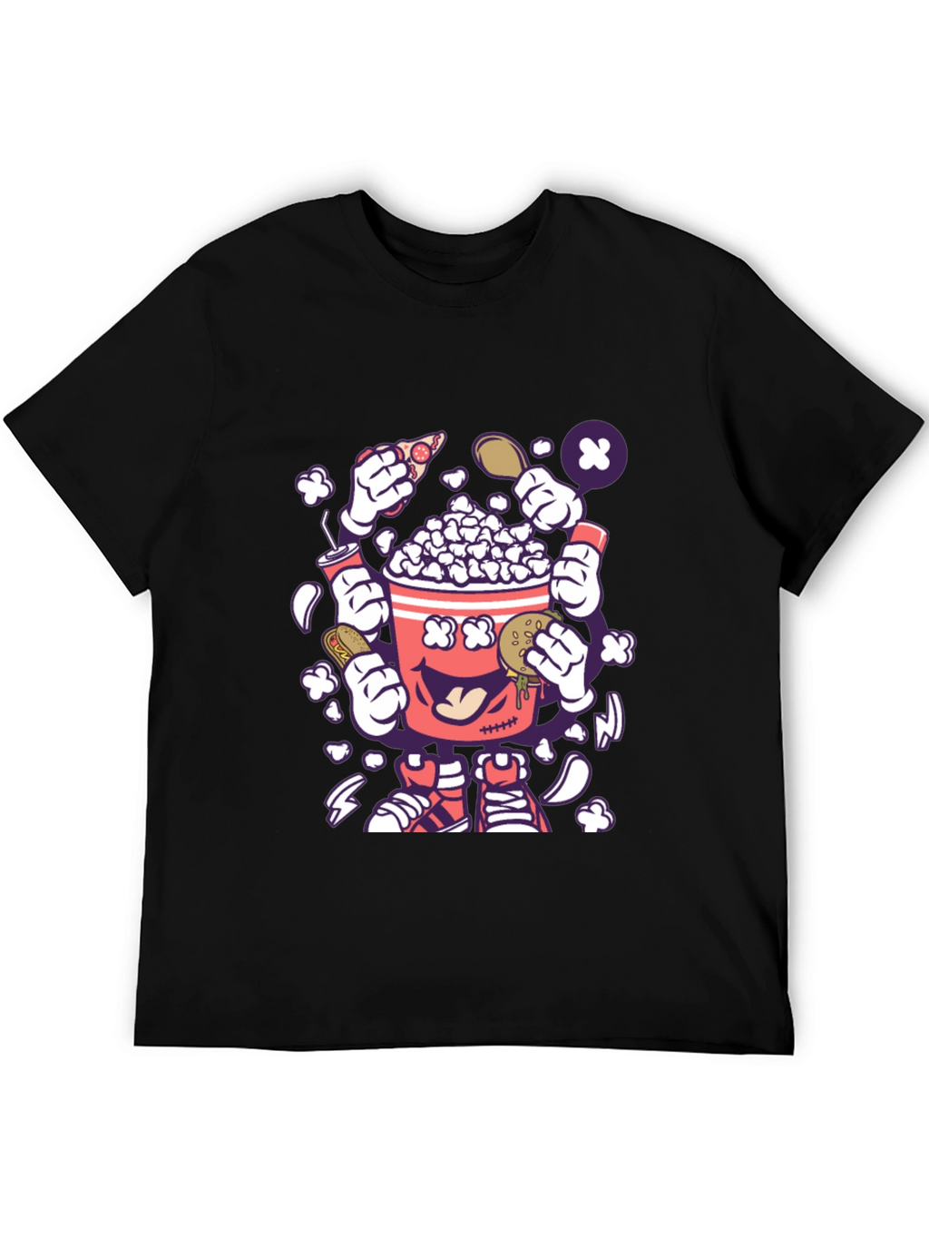 Popcorn Snack Cartoon T-Shirt