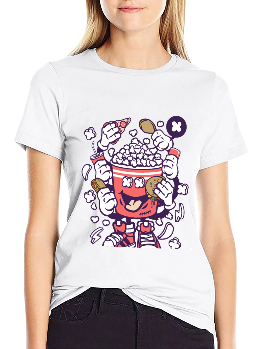 Popcorn Snack Cartoon T-Shirt