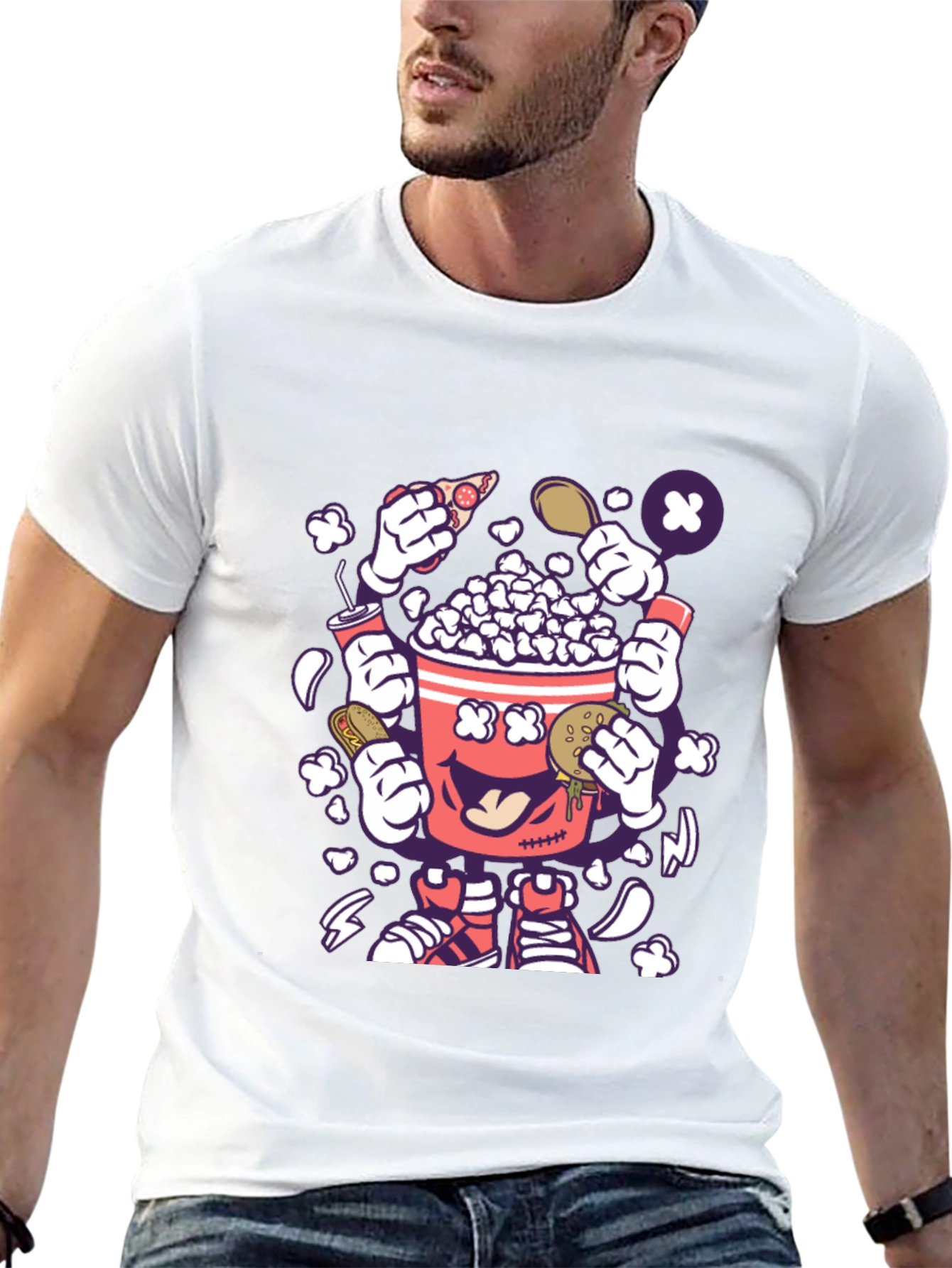 Popcorn Snack Cartoon T-Shirt