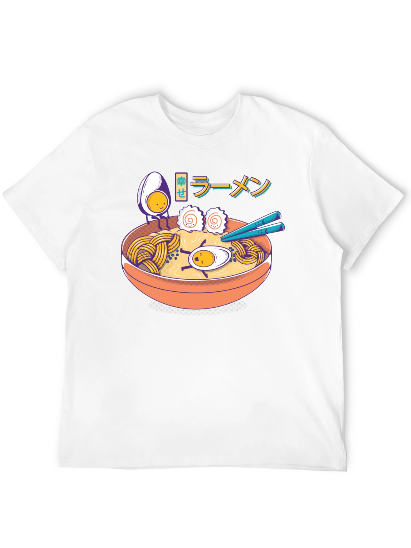 Ramen Lover T-Shirt - Cartoon Noodle Bowl Graphic Tee