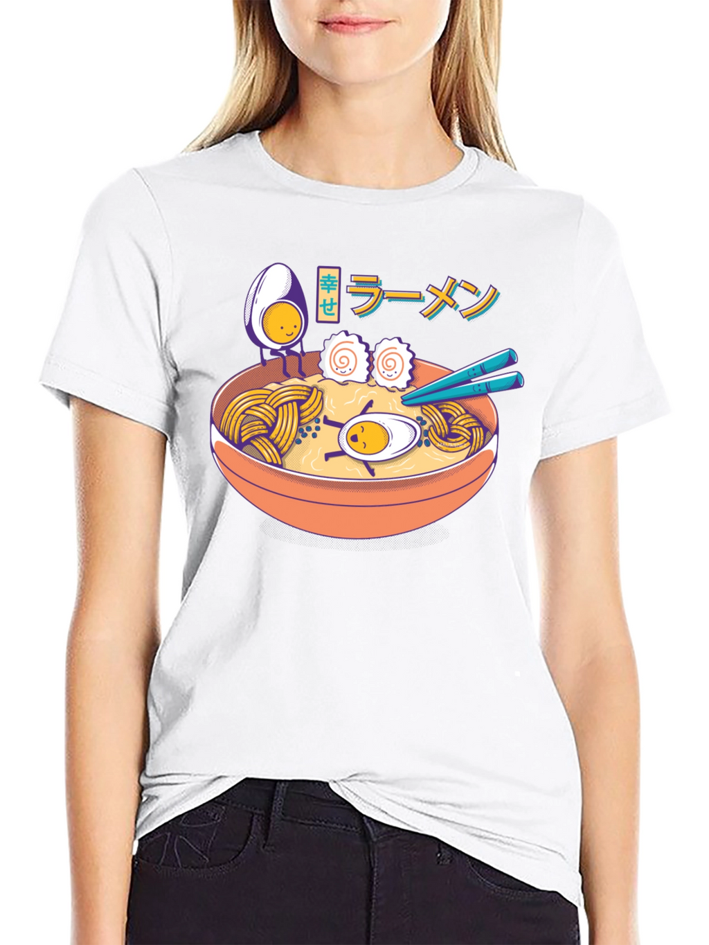 Ramen Lover T-Shirt - Cartoon Noodle Bowl Graphic Tee