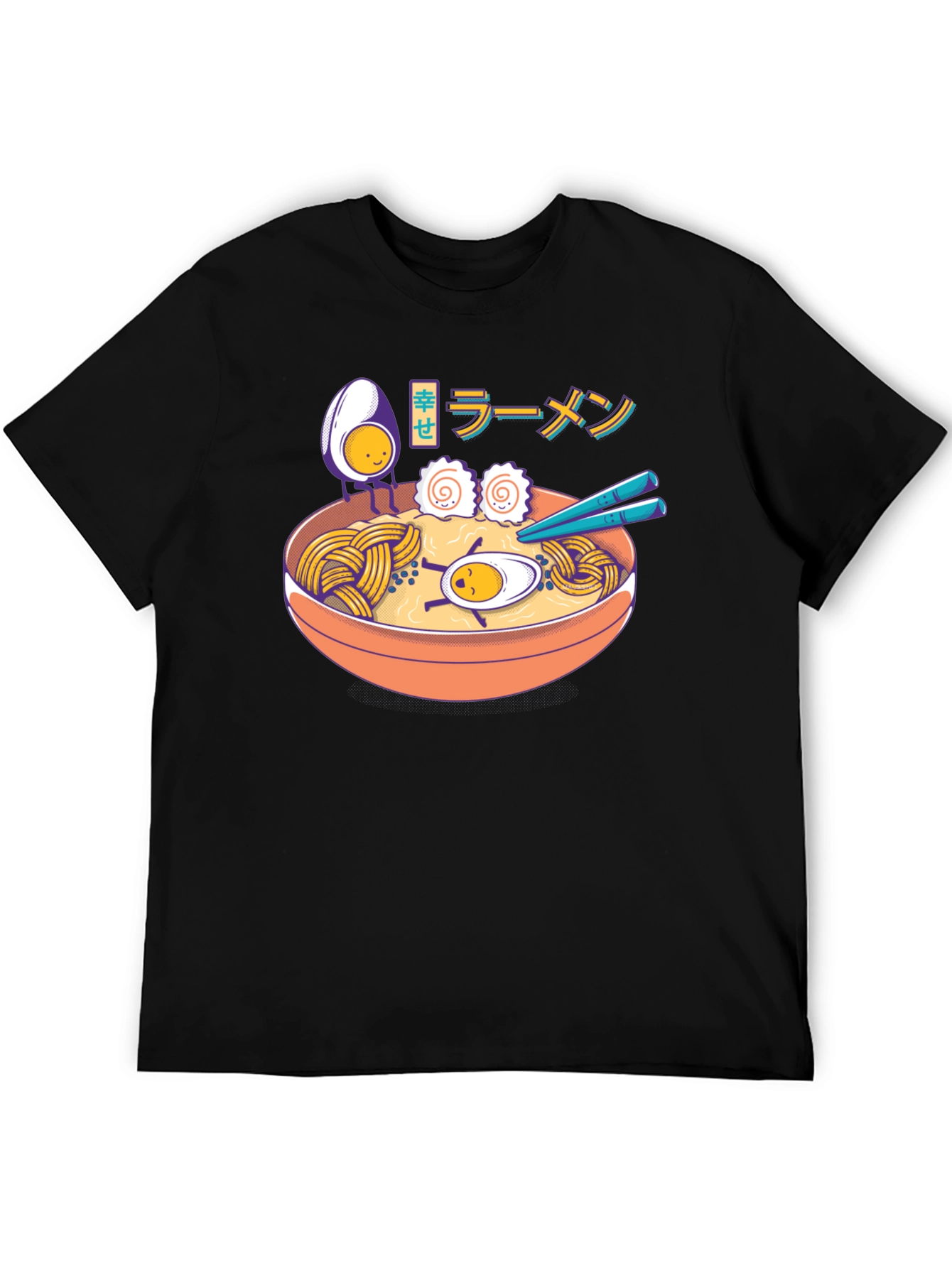 Ramen Lover T-Shirt - Cartoon Noodle Bowl Graphic Tee