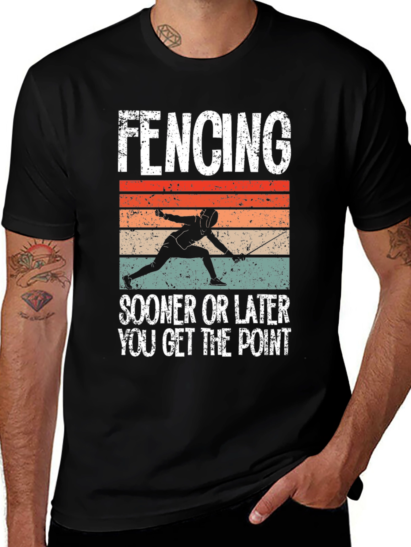 Fencing T-Shirt: Sooner or Later You Get the Point