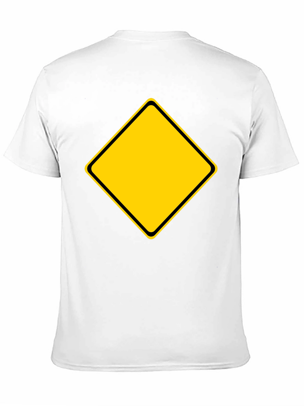 Black T-Shirt with Yellow Diamond Graphic