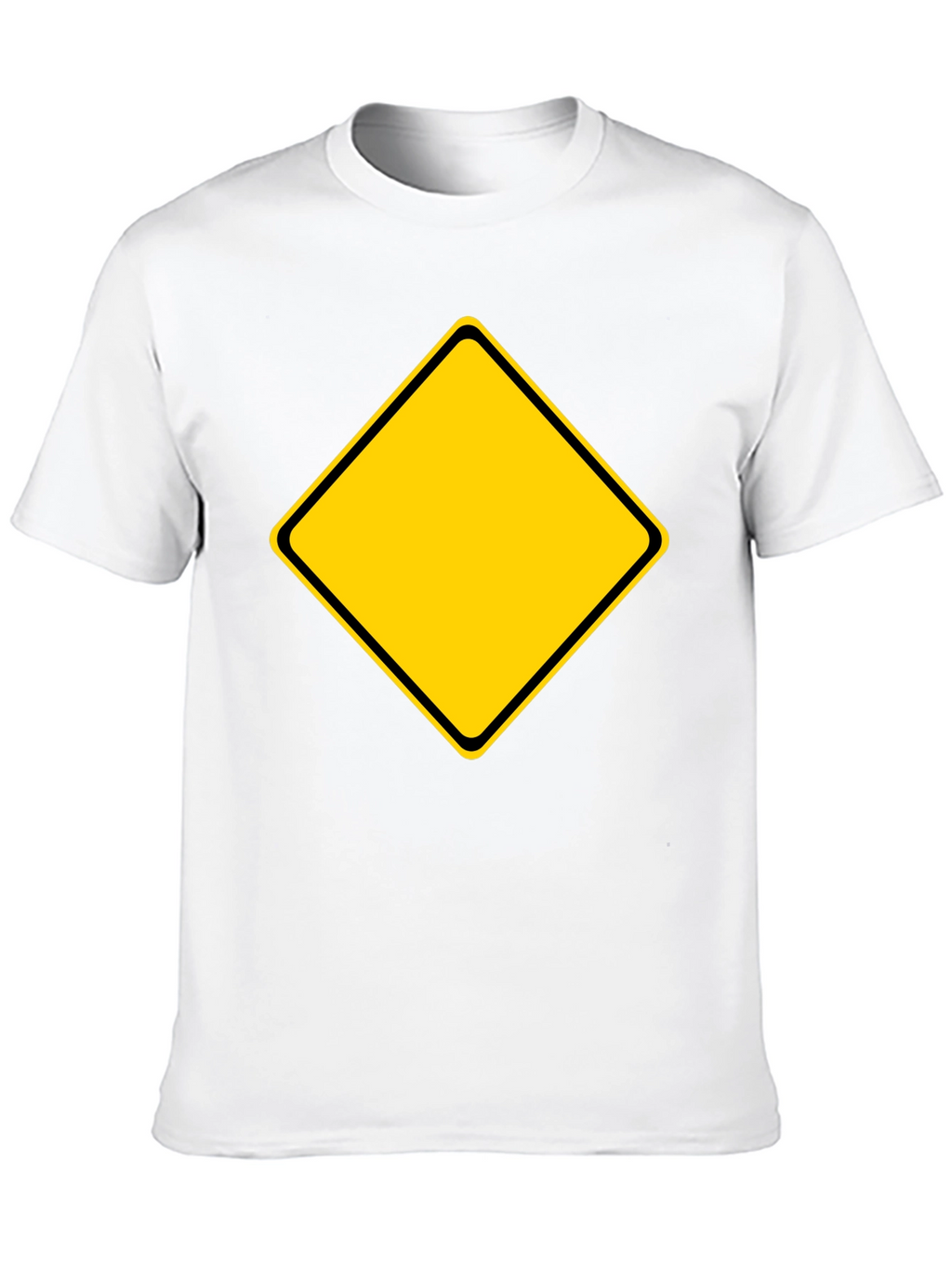 Black T-Shirt with Yellow Diamond Graphic