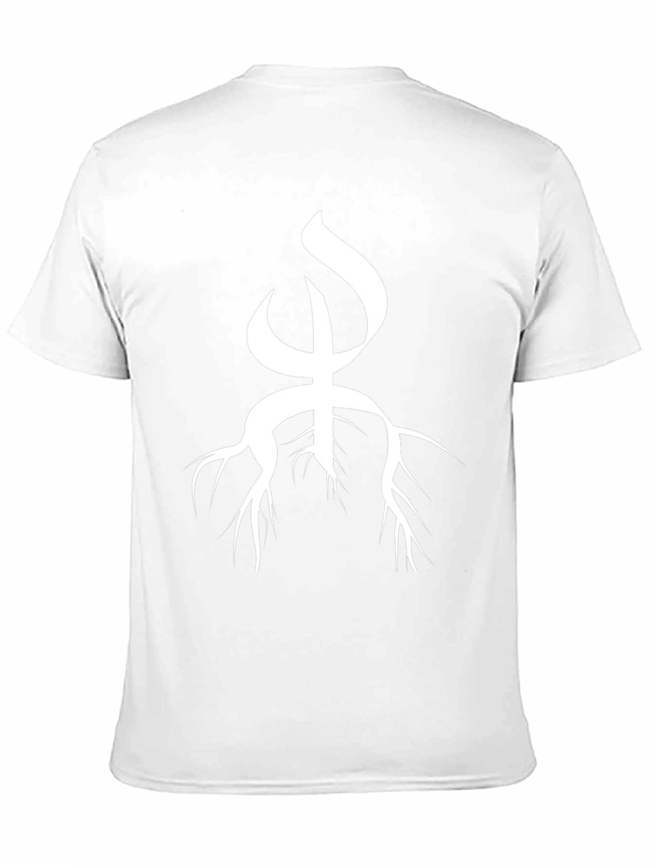Unique White Symbol on Black T-Shirt