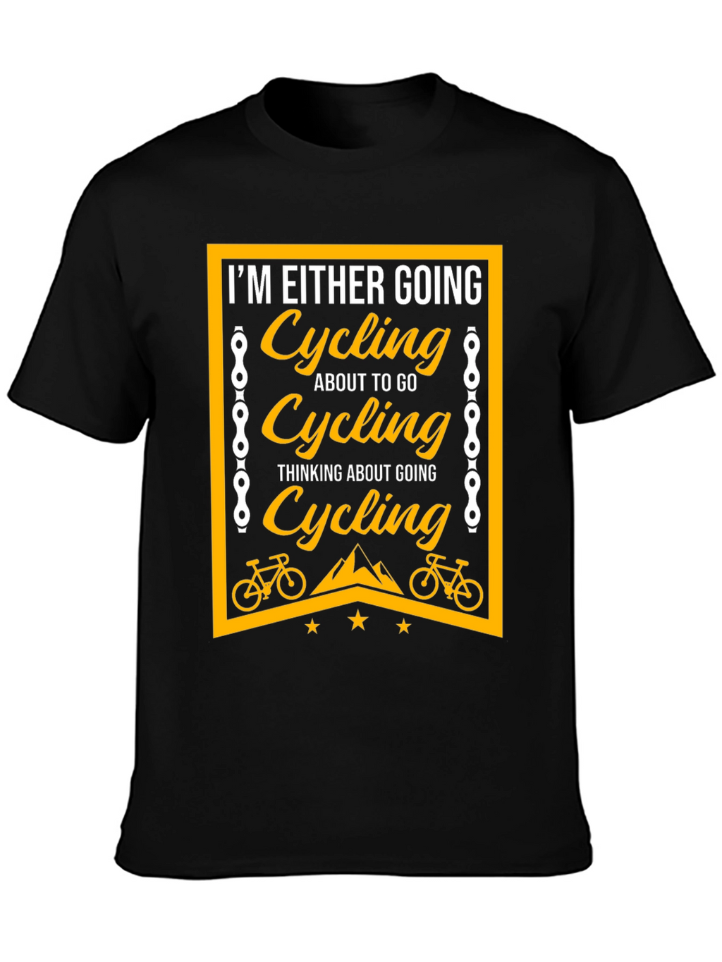 Cycling Enthusiast Graphic Tee - Black