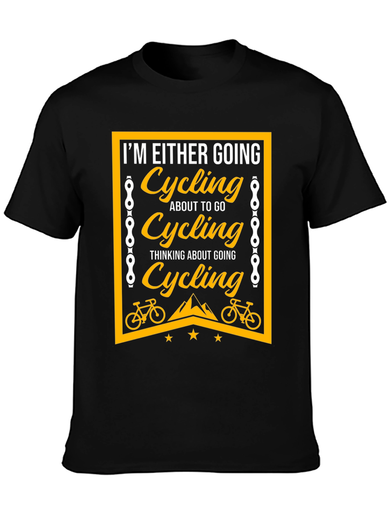 Cycling Enthusiast Graphic Tee - Black