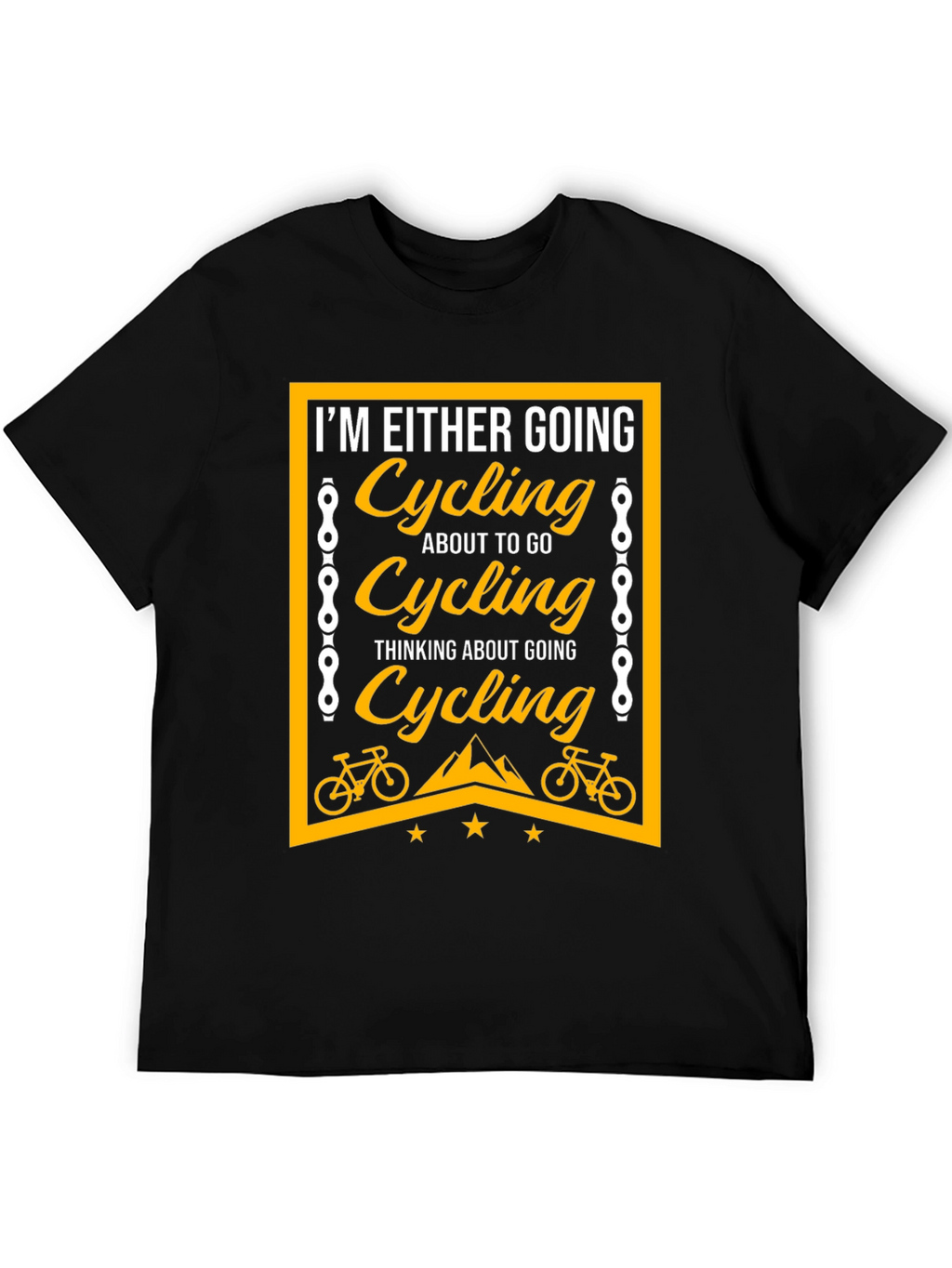 Cycling Enthusiast Graphic Tee - Black