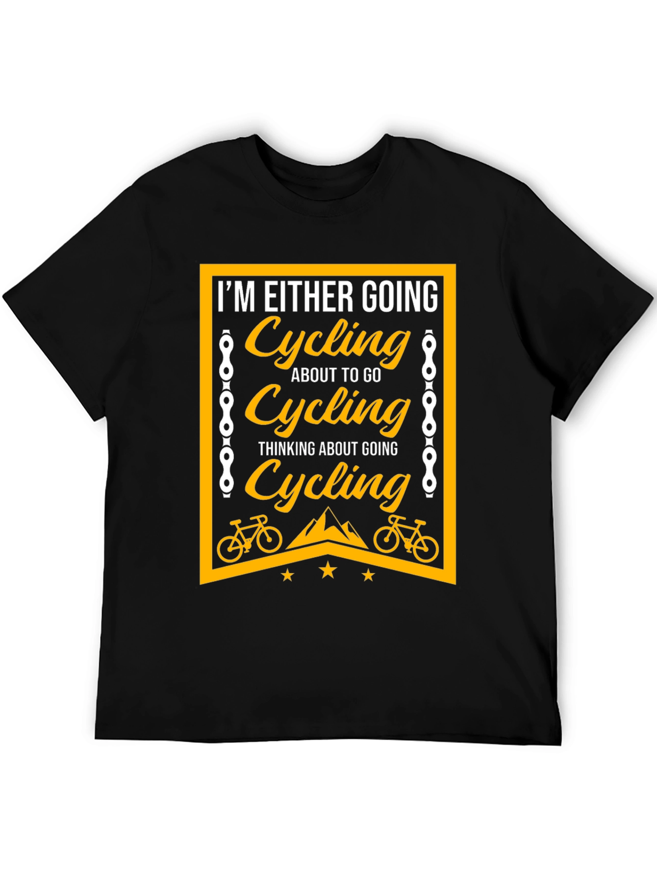 Cycling Enthusiast Graphic Tee - Black