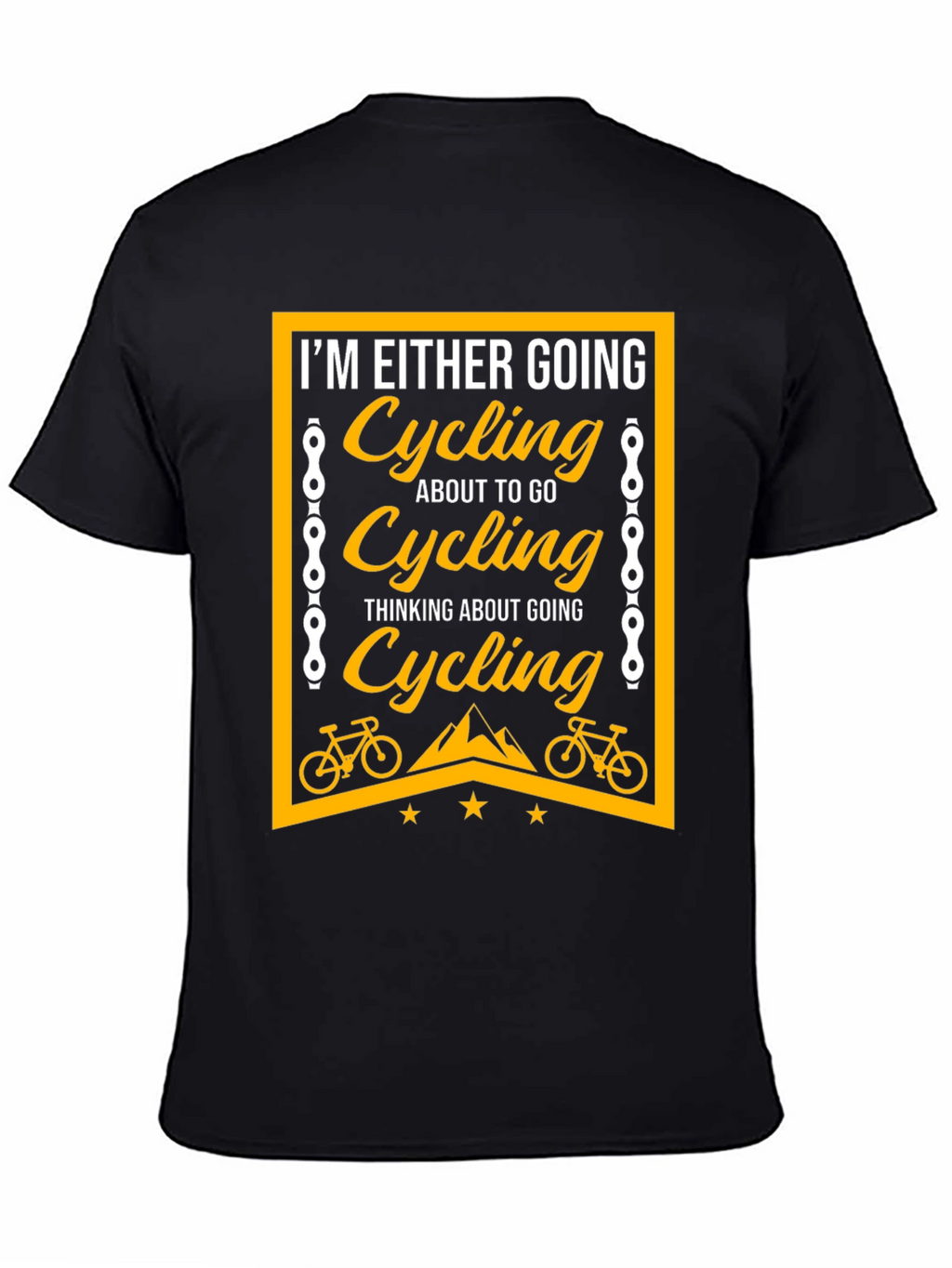 Cycling Enthusiast Graphic Tee - Black