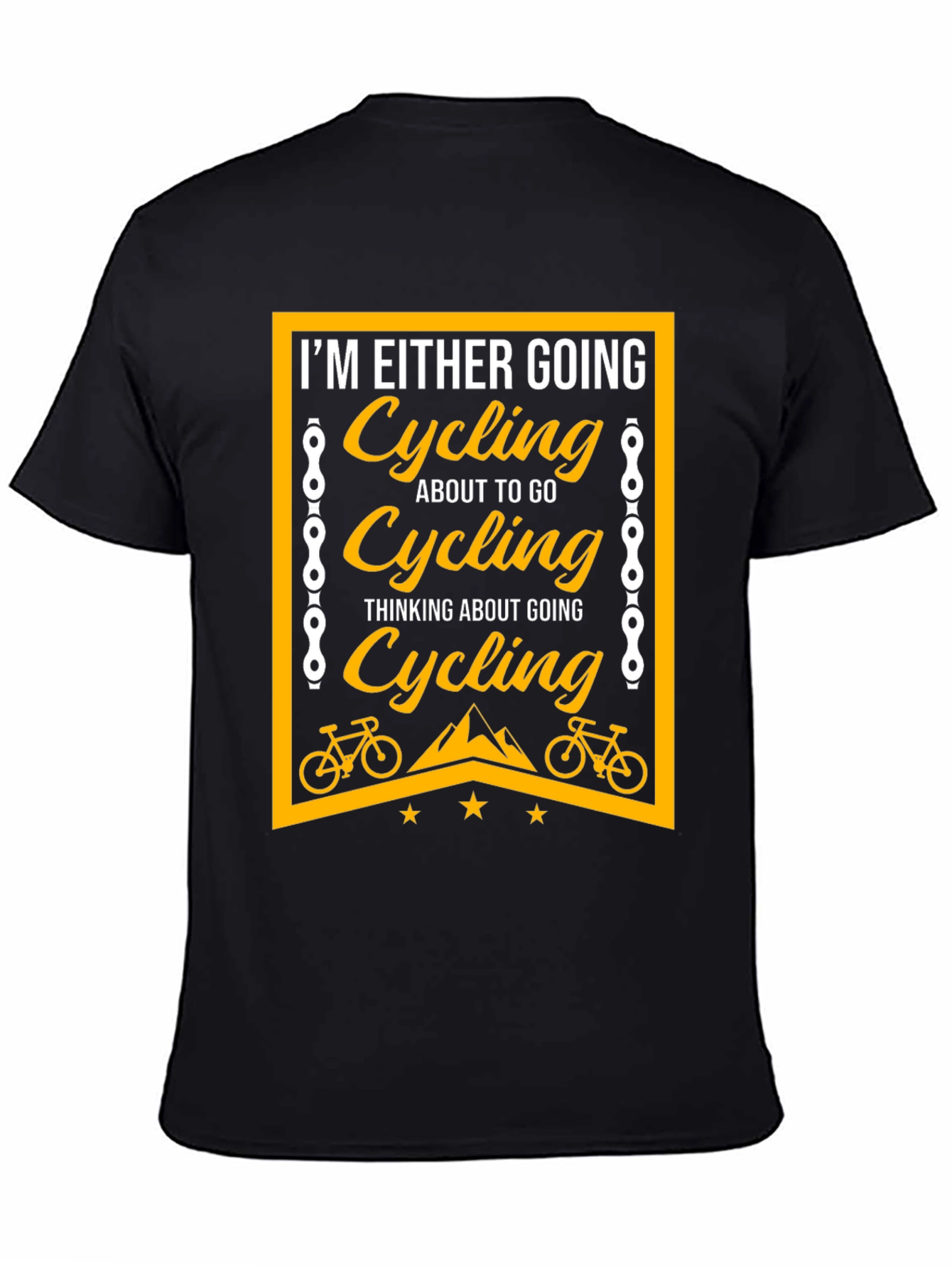 Cycling Enthusiast Graphic Tee - Black