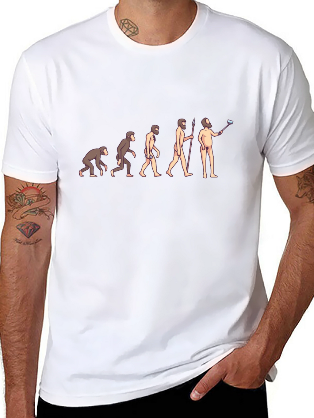 Evolution Selfie T-Shirt - Funny Science Tee