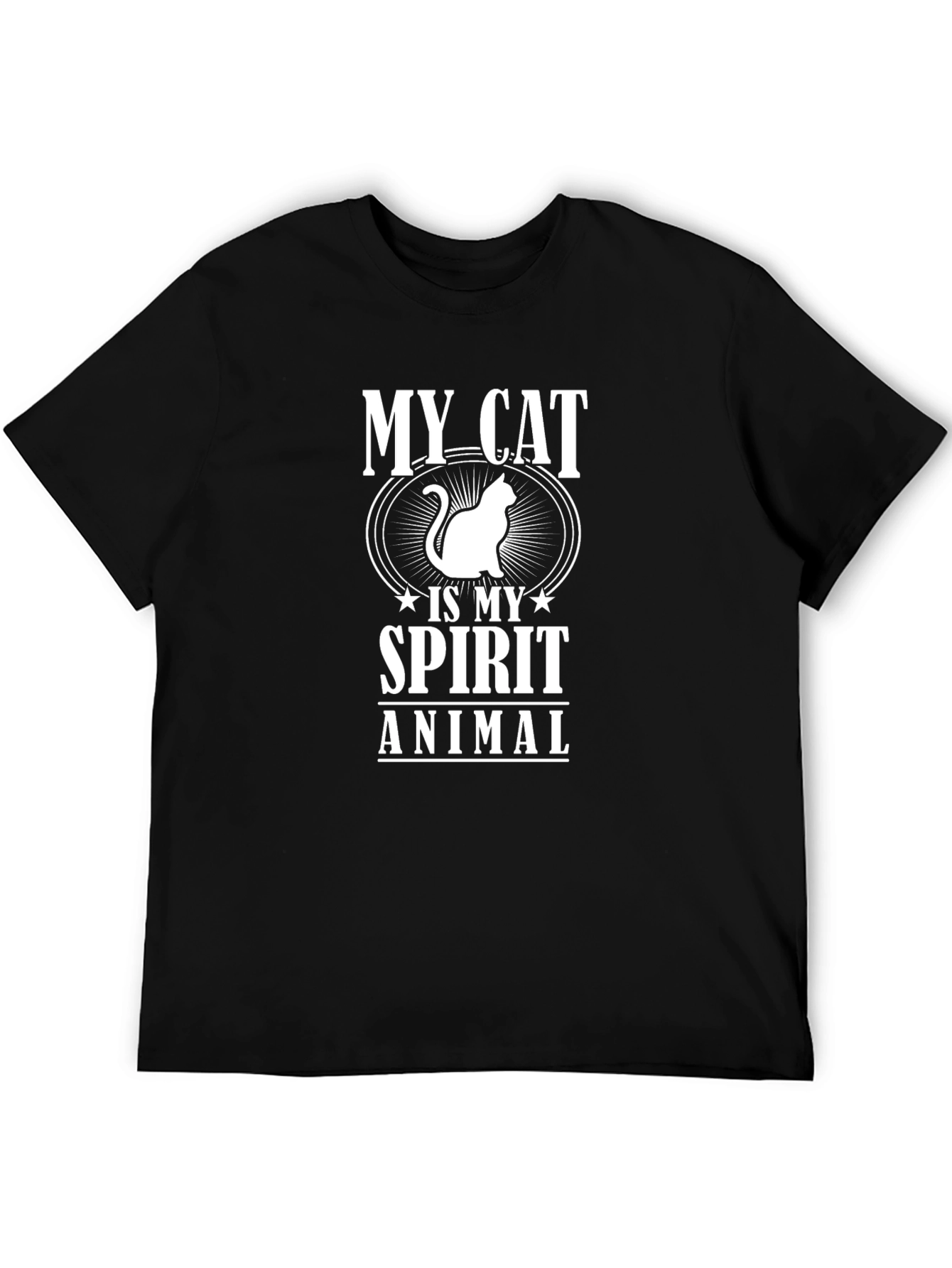 My Cat Is My Spirit Animal T-Shirt - Black