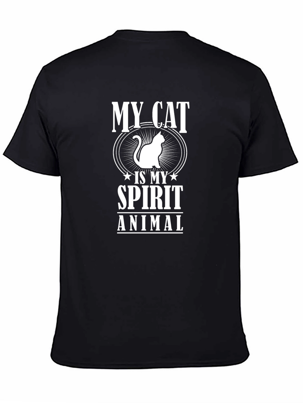 My Cat Is My Spirit Animal T-Shirt - Black