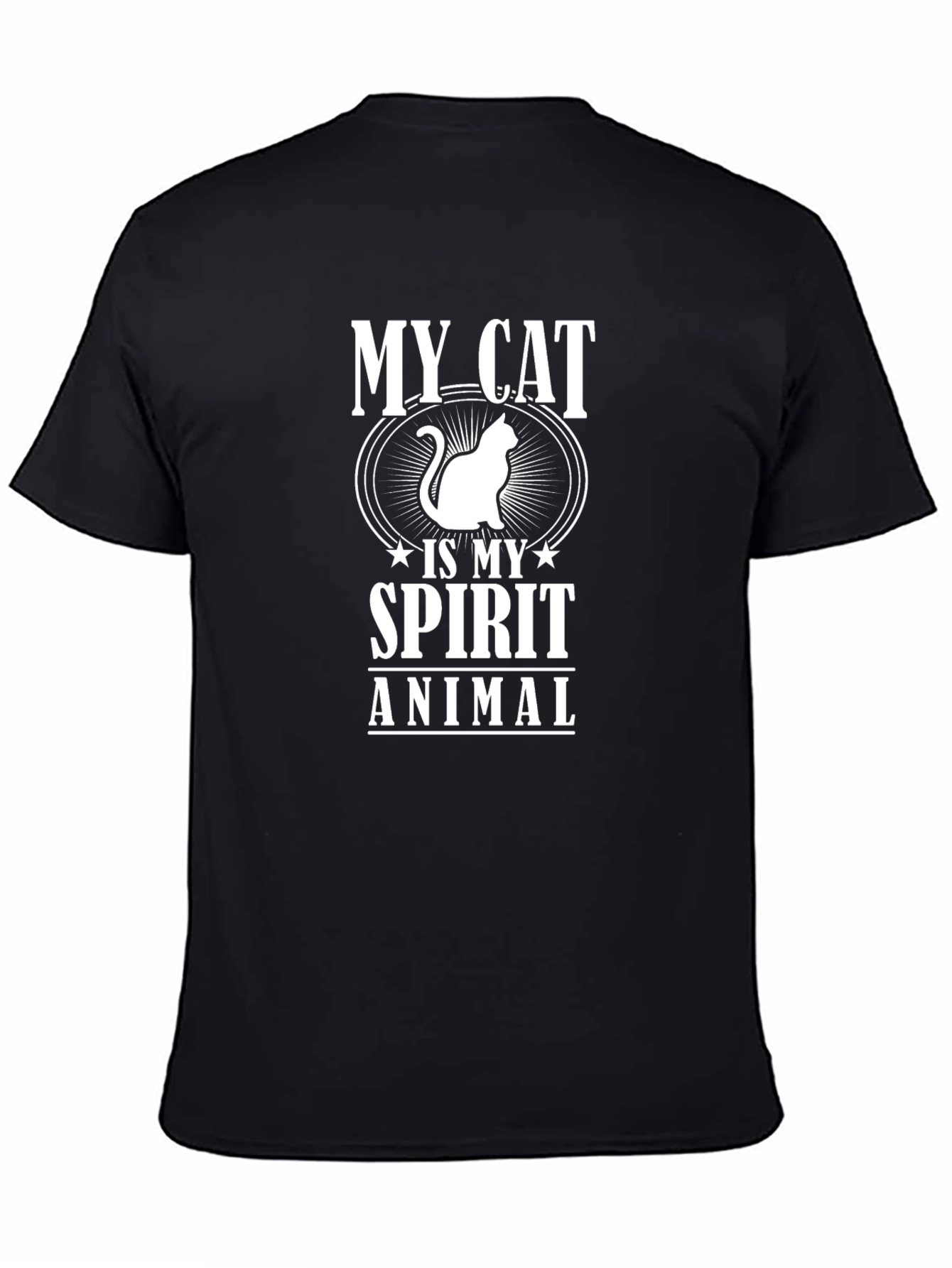 My Cat Is My Spirit Animal T-Shirt - Black
