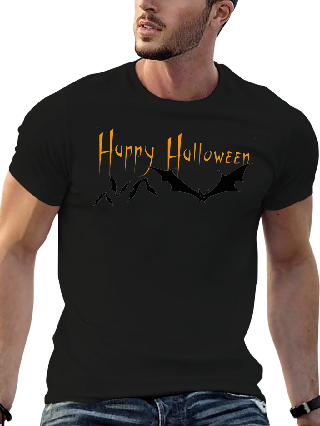 Happy Halloween Bat Graphic Tee