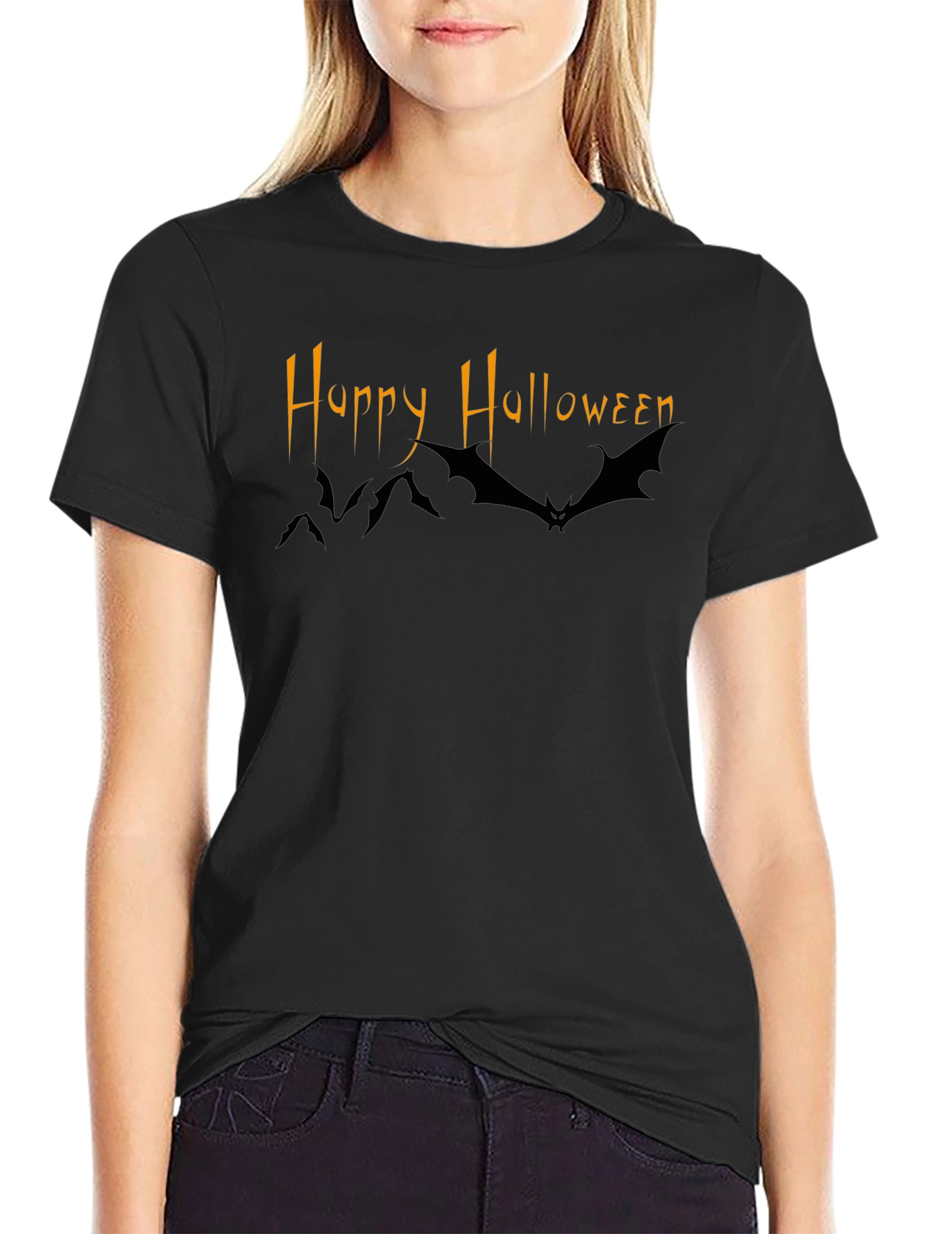 Happy Halloween Bat Graphic Tee