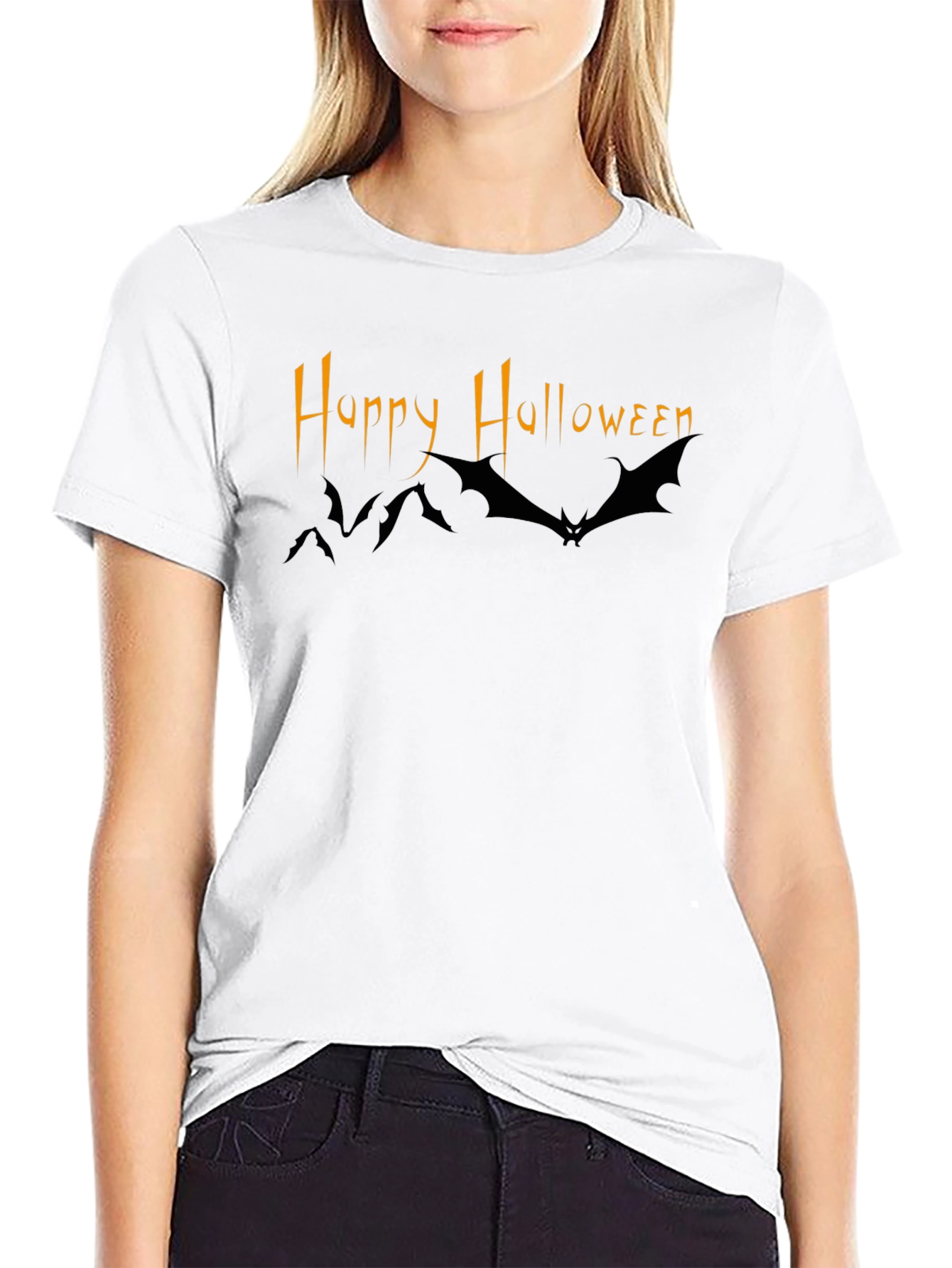 Happy Halloween Bat Graphic Tee