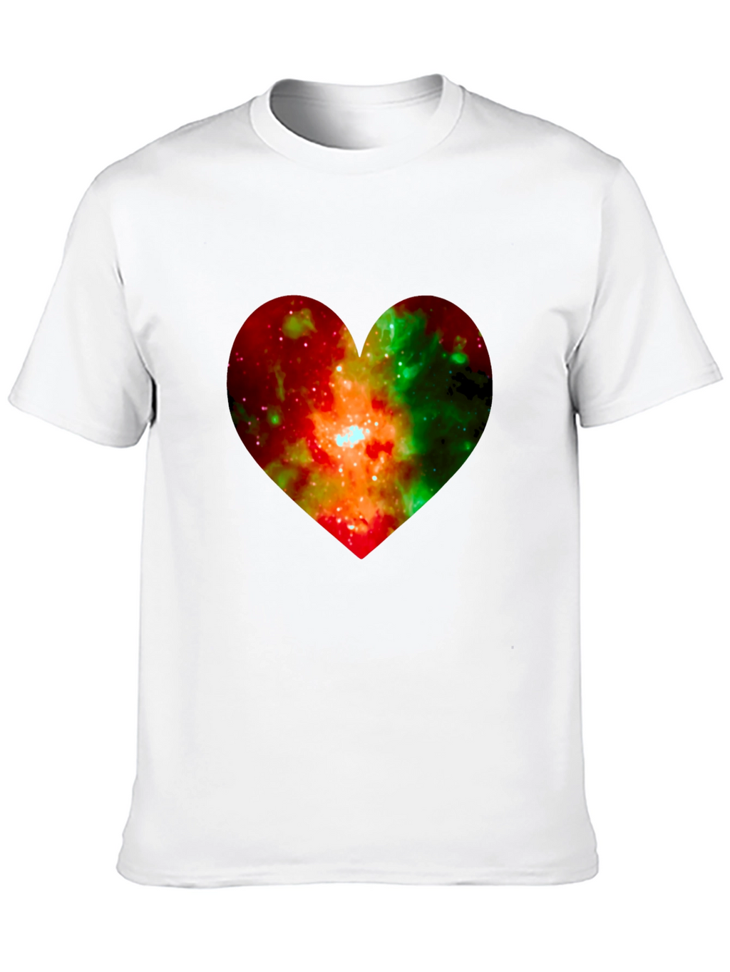 Galaxy Heart Graphic Black T-Shirt